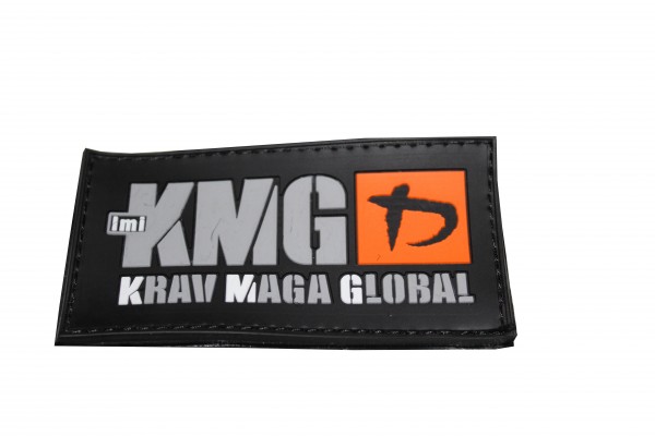 Krav Maga Global Rubber Patch Logo Silber / Orange